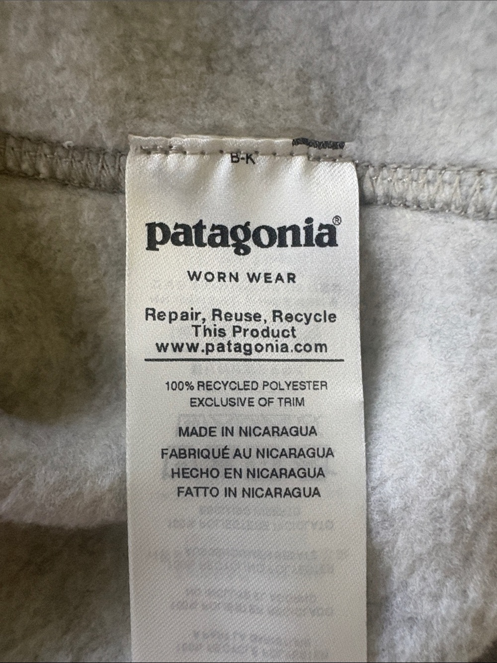 Patagonia Classic Gorpcore Synchilla Full Zip Fleece Vest Oatmeal Size S - Picture 8 of 10